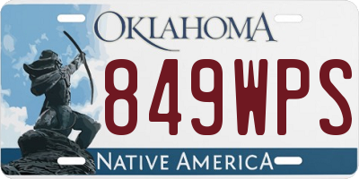 OK license plate 849WPS