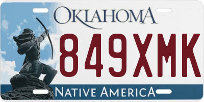 OK license plate 849XMK