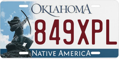 OK license plate 849XPL
