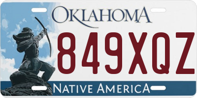 OK license plate 849XQZ
