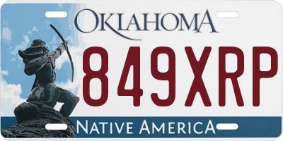 OK license plate 849XRP