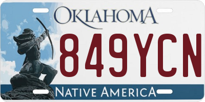 OK license plate 849YCN