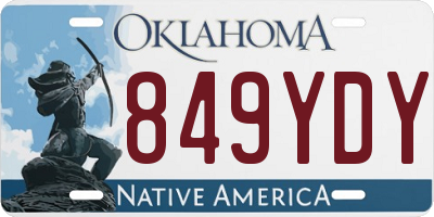 OK license plate 849YDY