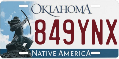 OK license plate 849YNX