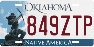 OK license plate 849ZTP