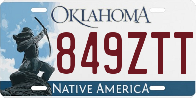 OK license plate 849ZTT