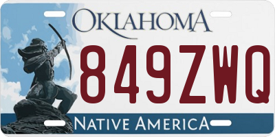 OK license plate 849ZWQ