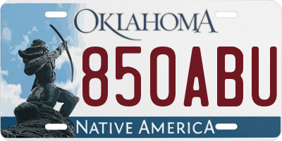 OK license plate 850ABU