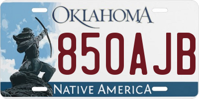 OK license plate 850AJB