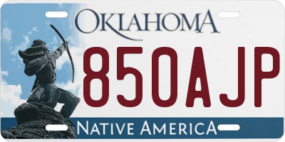 OK license plate 850AJP