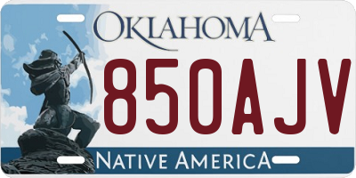 OK license plate 850AJV