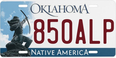 OK license plate 850ALP