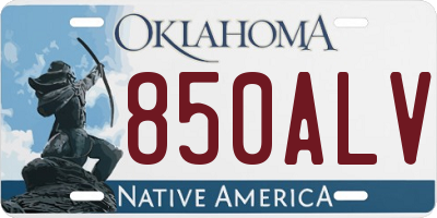 OK license plate 850ALV