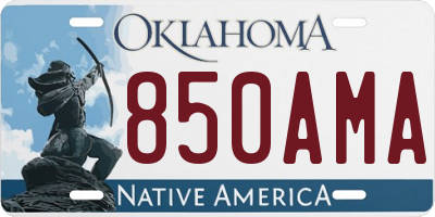 OK license plate 850AMA