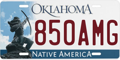 OK license plate 850AMG