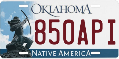 OK license plate 850API