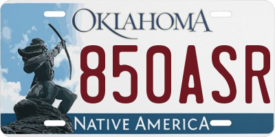 OK license plate 850ASR