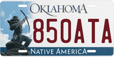 OK license plate 850ATA