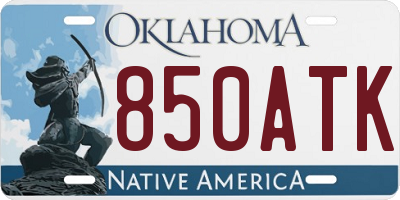 OK license plate 850ATK
