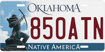 OK license plate 850ATN