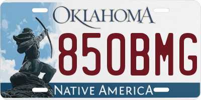 OK license plate 850BMG