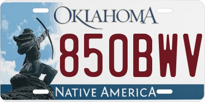 OK license plate 850BWV
