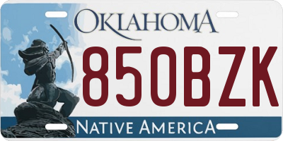 OK license plate 850BZK