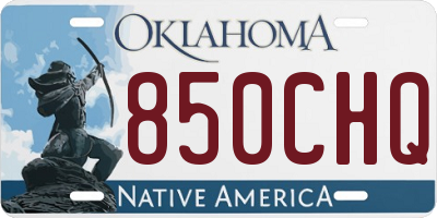 OK license plate 850CHQ