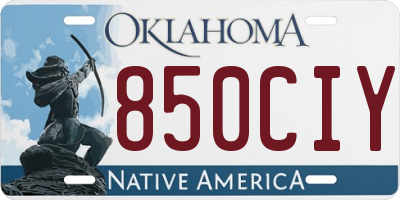 OK license plate 850CIY