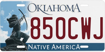 OK license plate 850CWJ