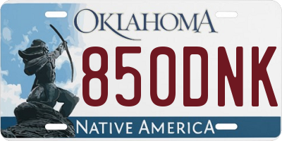 OK license plate 850DNK