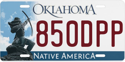 OK license plate 850DPP