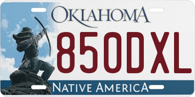 OK license plate 850DXL