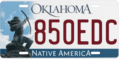 OK license plate 850EDC