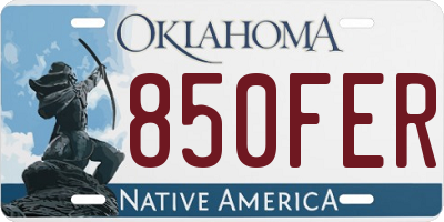 OK license plate 850FER