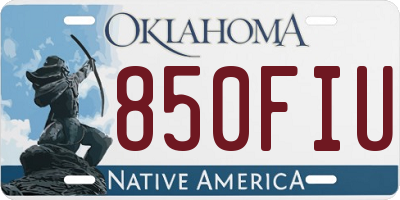 OK license plate 850FIU