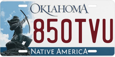 OK license plate 850TVU