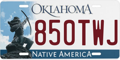 OK license plate 850TWJ