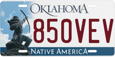 OK license plate 850VEV