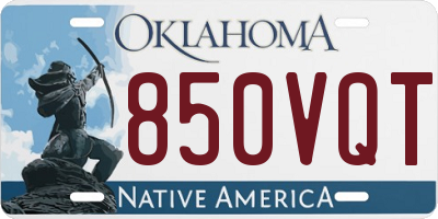 OK license plate 850VQT