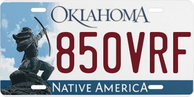 OK license plate 850VRF