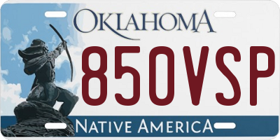 OK license plate 850VSP