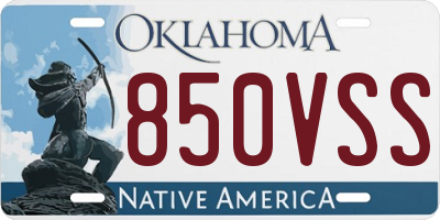 OK license plate 850VSS