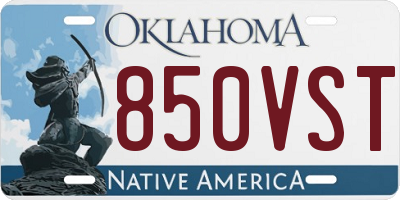 OK license plate 850VST