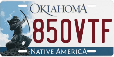 OK license plate 850VTF