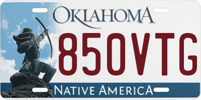 OK license plate 850VTG