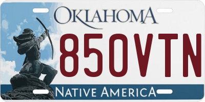 OK license plate 850VTN