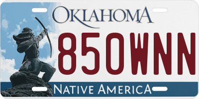 OK license plate 850WNN