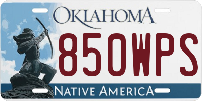 OK license plate 850WPS