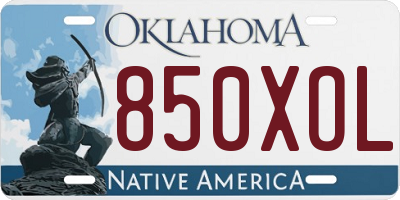 OK license plate 850XOL